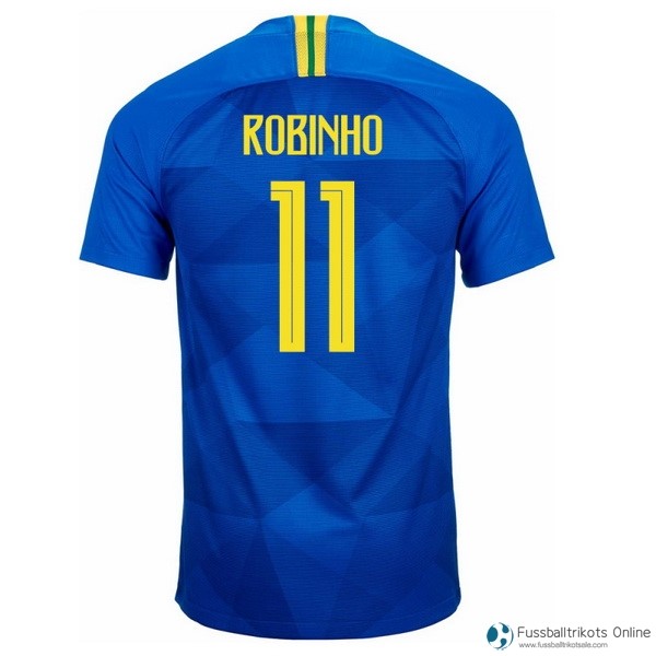 Brasilien Trikot Auswarts Robinho 2018 Blau Fussballtrikots Günstig